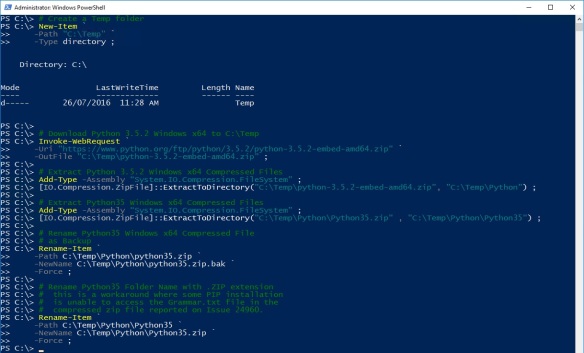 Windows Nano Server - Python - Step 1 - Download Python